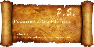 Podwinetz Stefánia névjegykártya